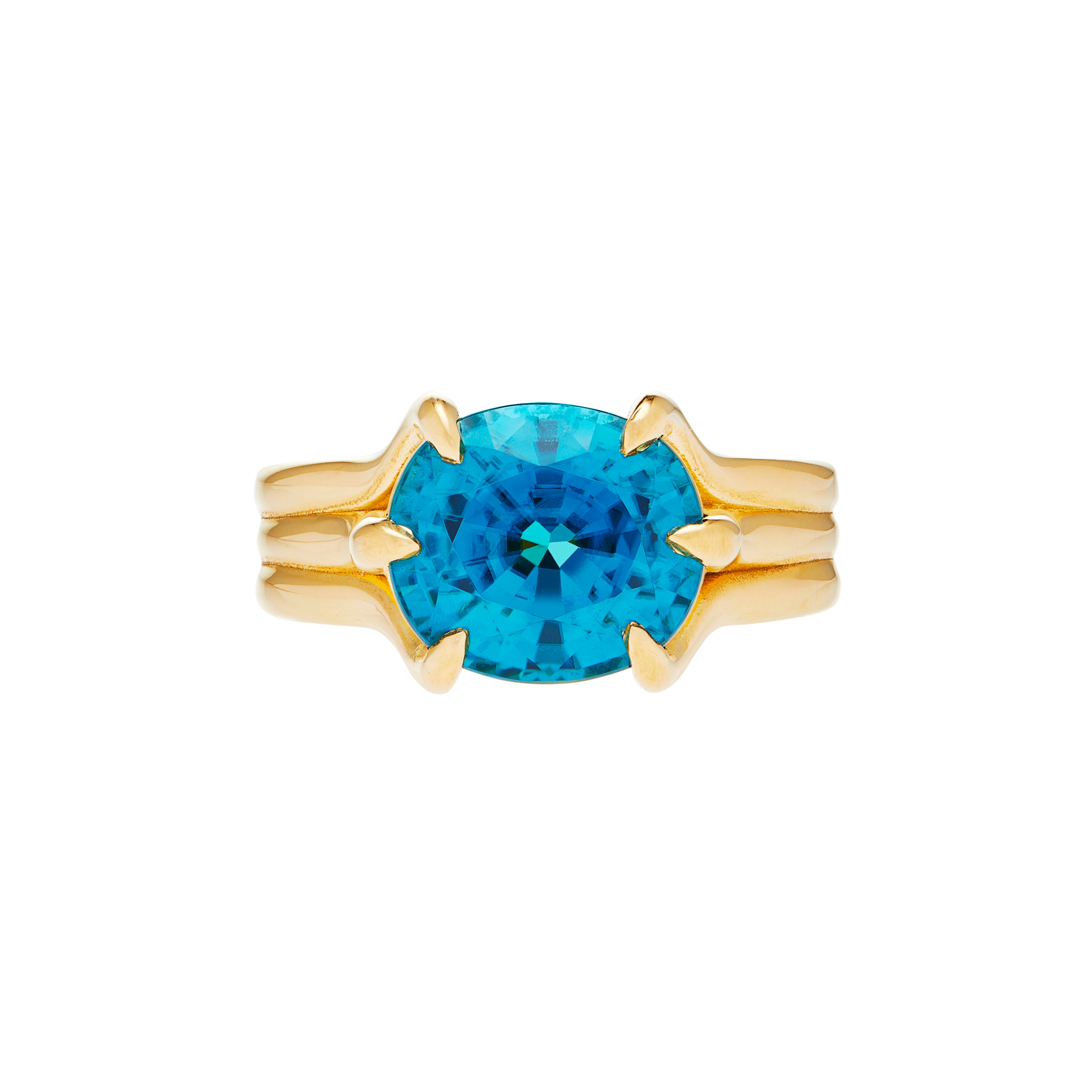 Clementine Vivid Blue Zicron Ring Rush Jewelry Design
