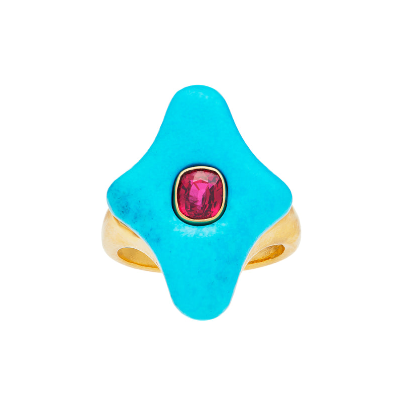 Madison Ruby & Turquoise Ring