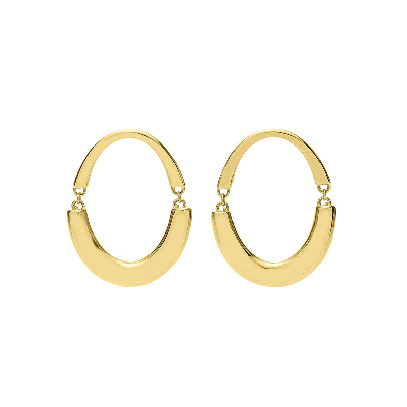 Signature Swinging Oval Hoop Earrings