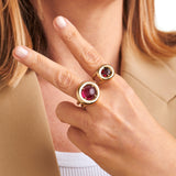 Balloon Pink Cabochon Tourmaline Ring