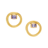 Vertigo Midi Lavender Spinel Hoop Earrings