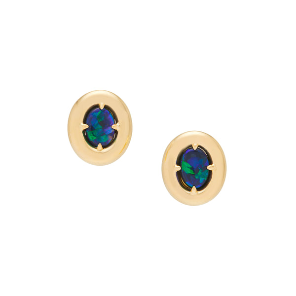 Balloon Black Opal Stud Earrings