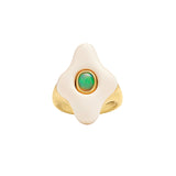 Madison Opal and Mastodon Fossil Ring