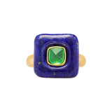 Demi Draper Tsavorite & Lapis Ring