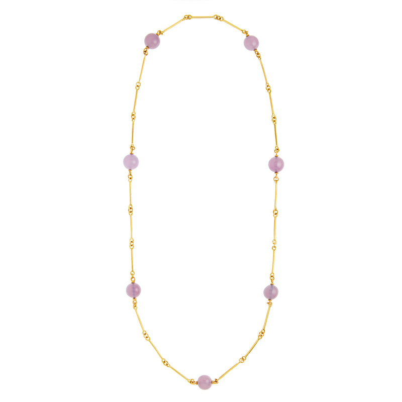 31" Signature Stoned Chain with Purple Chalcedony