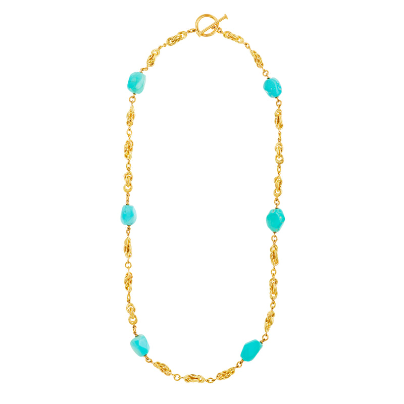 20" Vertigo Stoned Turquoise Chain