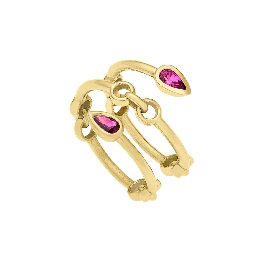 Signature Coil Pink Sapphire Ring