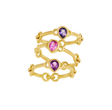 Signature Pink Sapphire Pear Stack Rings